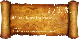 Őry Narcisszusz névjegykártya
